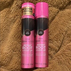 Everpro Gray Away Instant Root Cover Up Spray - 2.5 oz. Both bottles dark brown.